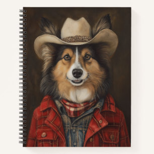 Country Cowboy Shetland Sheepdog Sheltie Notebook