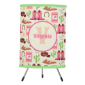 Country Cowgirl Boots Adorable Stick Horse Western Tripod Lamp (Front)