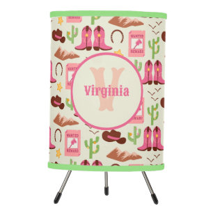 Country Cowgirl Boots Adorable Stick Horse Western Tripod Lamp