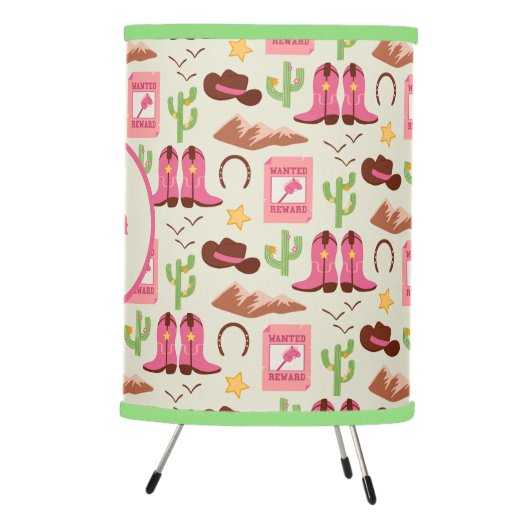 Country Cowgirl Boots Adorable Stick Horse Western Tripod Lamp (Right)