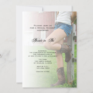 Country Cowgirl Bridal Shower Invitation