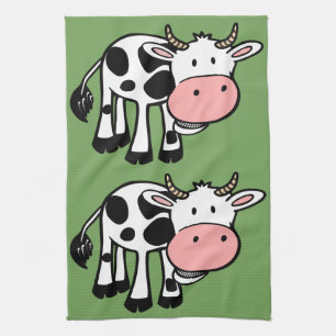 country cows kitchen towel