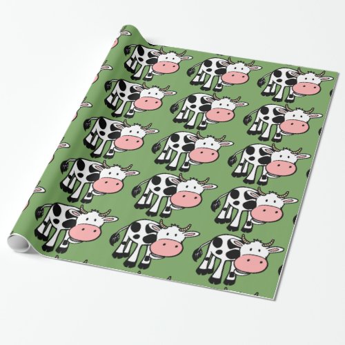 country cows wrapping paper