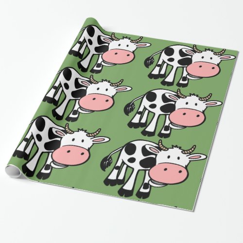 country cows wrapping paper