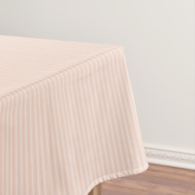 Country Cream Pin Stripe Tablecloth (In Situ)