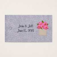Country Crock Of Peonies Hang Tag