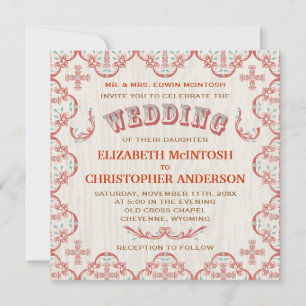 Country Cross Wedding Invitation