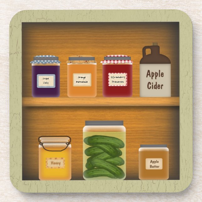 Country Cupboard Cork Coaster (Front)