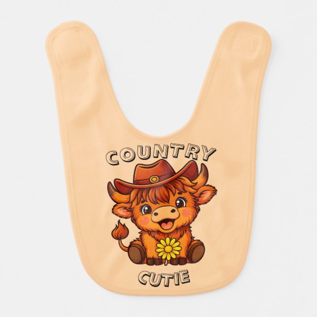 COUNTRY CUTIE BABY BIB (Front)