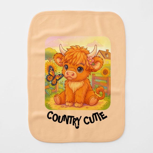 COUNTRY CUTIE BABY BURP CLOTH (Front)