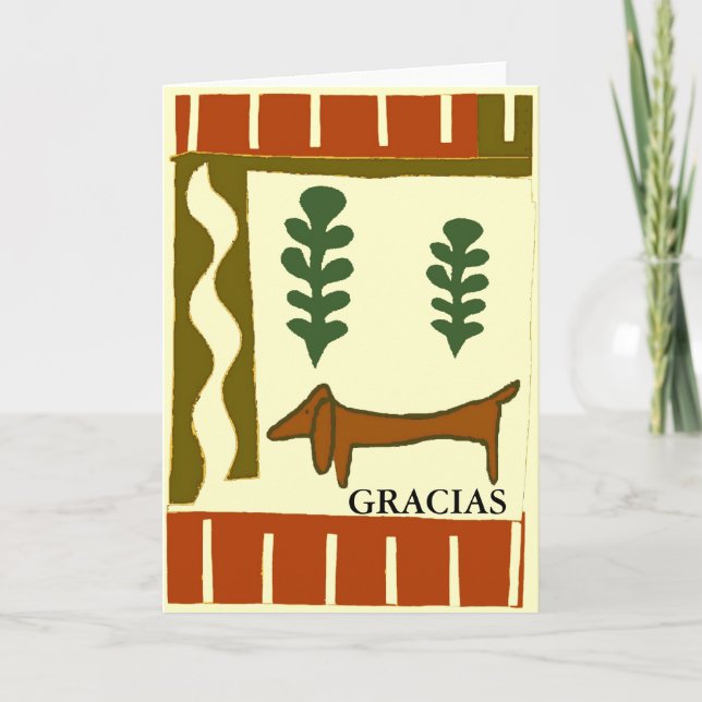 Country Dachshund Greetings, add text Holiday Card (Front)