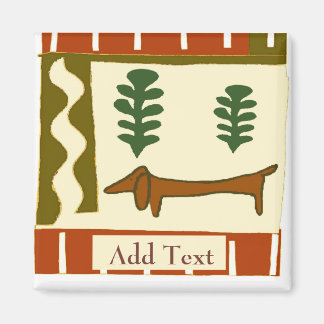 Country Dachshund Magnet