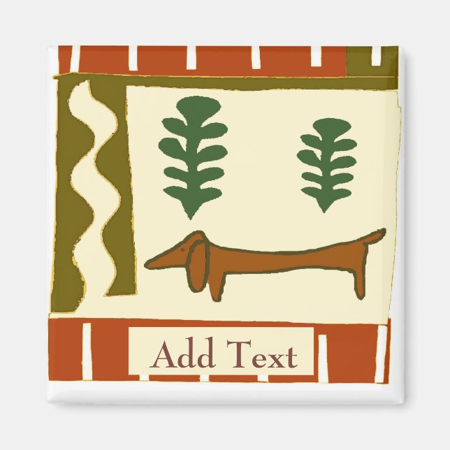 Country Dachshund Magnet (Front)