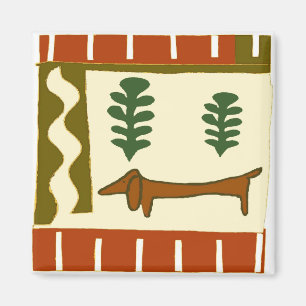 Country Dachshund Magnet