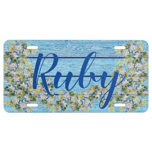 Country Daisy License Plate
