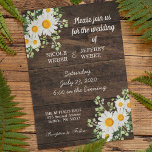 Country Daisy Spring Rustic Flower Wedding Invite at Zazzle