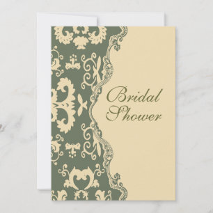 Country Damask vintage Bridal Shower Invitation