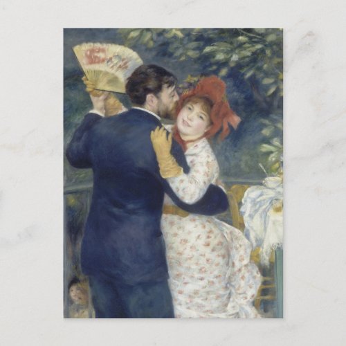 Country Dance by Pierre Renoir Vintage Fine Art Postcard