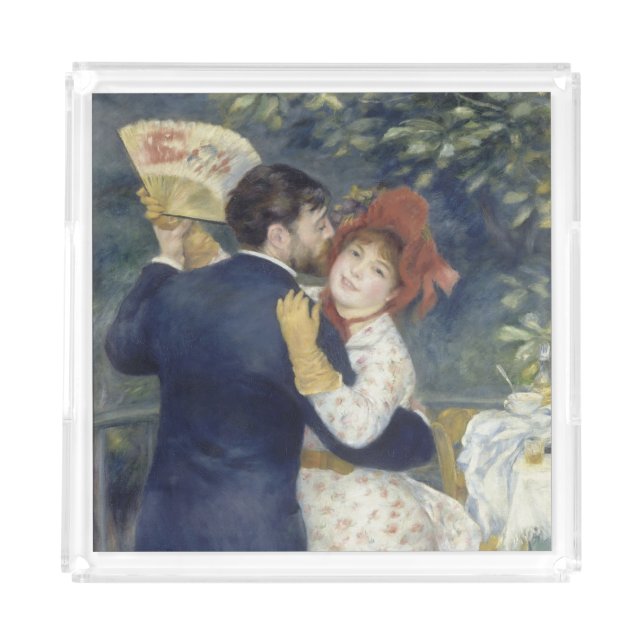 Country Dance - Renoir Impressionist Painting Acrylic Tray (Front)