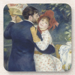 Country Dance - Renoir Impressionist Painting Beverage Coaster