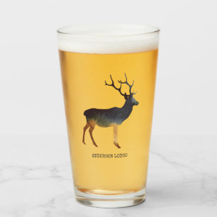 Country Deer Glass