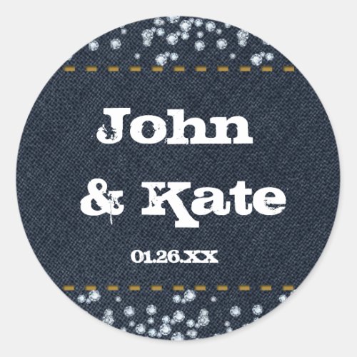 Country Denim Jean  Diamond Bling Western Sticker