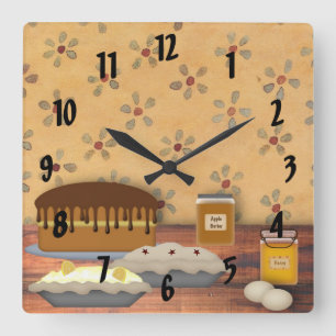 Country Desserts Wall Clock