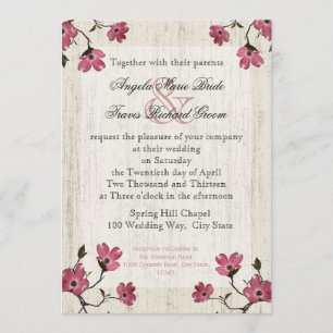 Country Dogwood Wedding Invitation