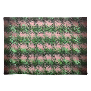 Country Dotted Plaid Placemat-Green and Pink Placemat