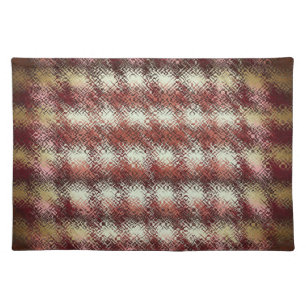 Country dotted plaid placemat-Wine/Beige Cloth Placemat