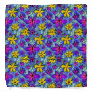 Country Dream Flowers Floral Bandana