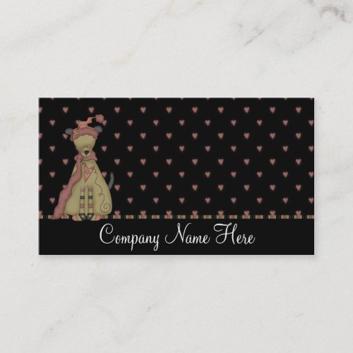 Country Dressed Brown Dog Business Cards