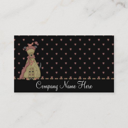Customizable Country Dressed Brown Dog Business Cards