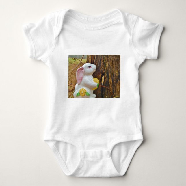 Country Easter Bunny Baby Bodysuit (Front)