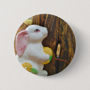 Country Easter Bunny Button