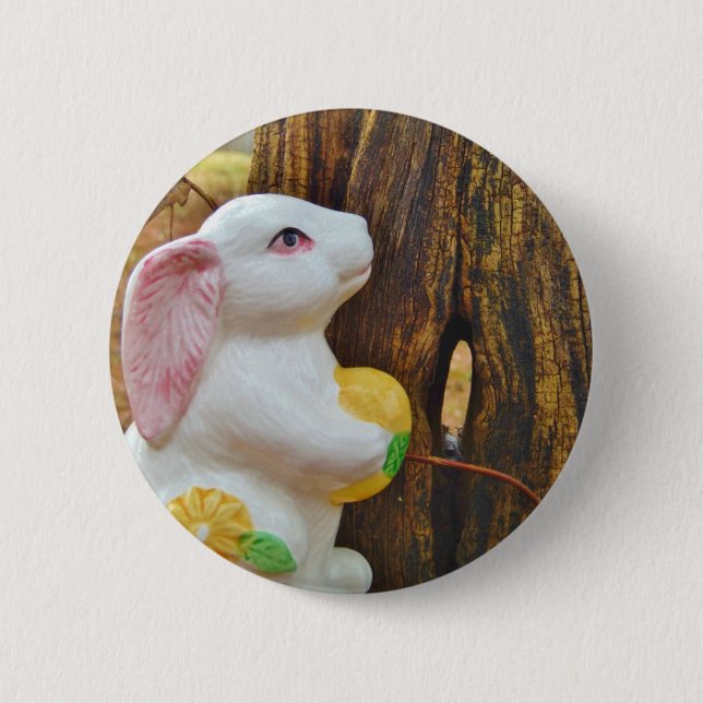 Country Easter Bunny Button (Front)