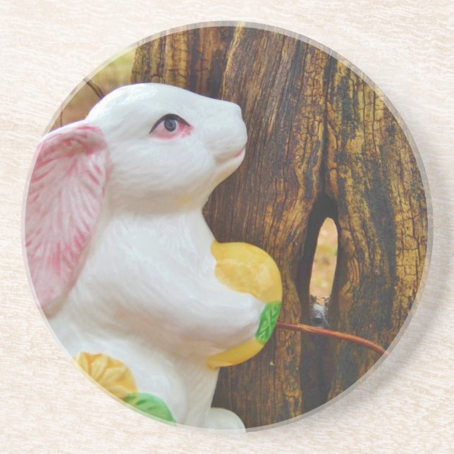 Country Easter Bunny Coaster (Front)
