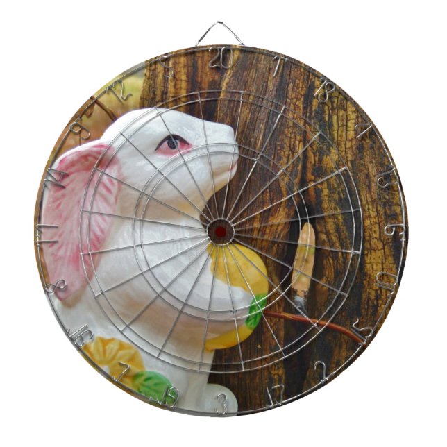 Country Easter Bunny Dartboard With Darts (Front)