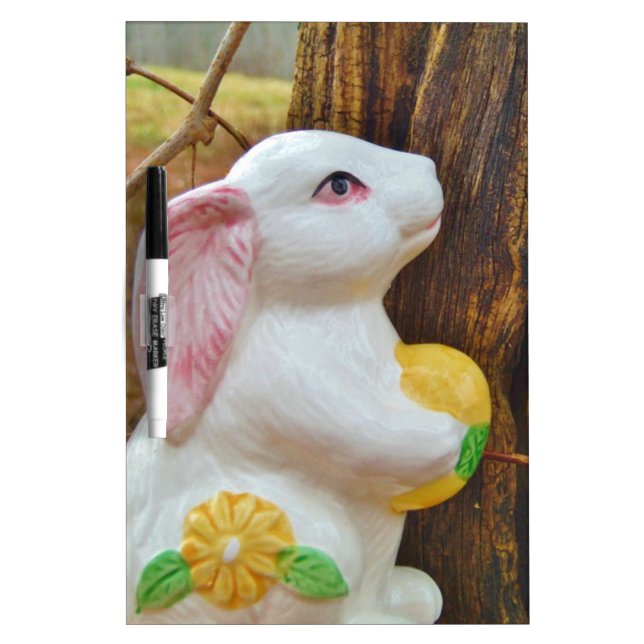 Country Easter Bunny Dry-Erase Board (Front)