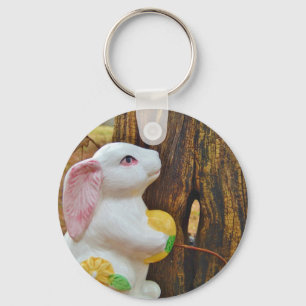 Country Easter Bunny Keychain