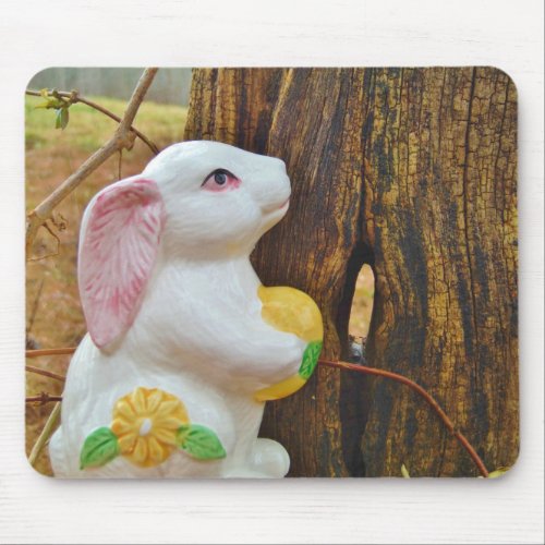 Country Easter Bunny Mouse Pad