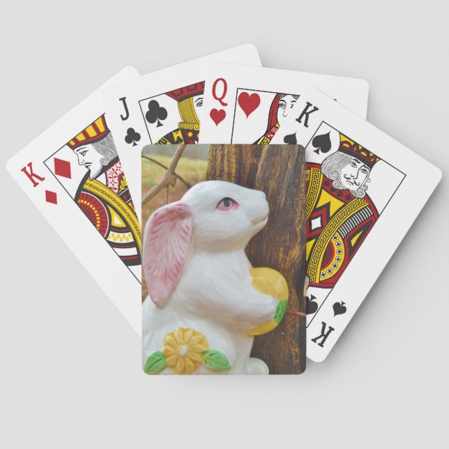 Country Easter Bunny Poker Cards (Back)