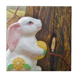 Country Easter Bunny Tile