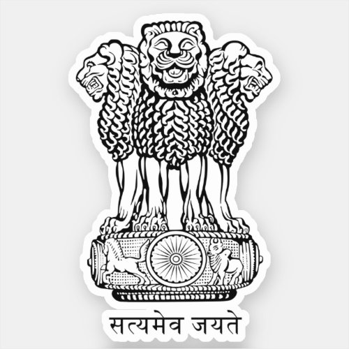 Country Emblem of India Sticker