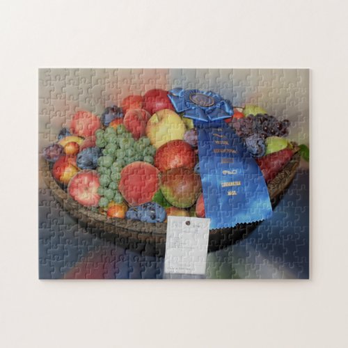 Country Fair Blue Ribbon Fruit Bowl Jigsaw Puzzle