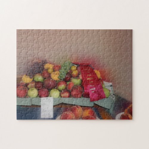 Country Fair Fall Harvest Fruit Display Jigsaw Puzzle