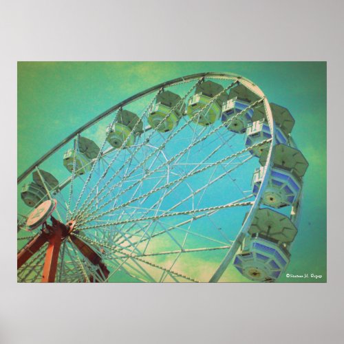 Country Fair Ferris Wheel Photograph _ Poster