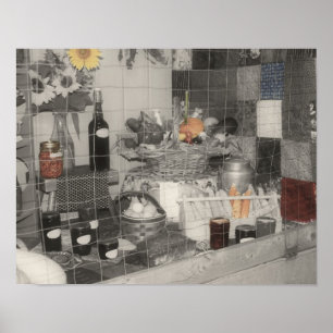 Country Fair Produce Exhibit Partial Color Poster