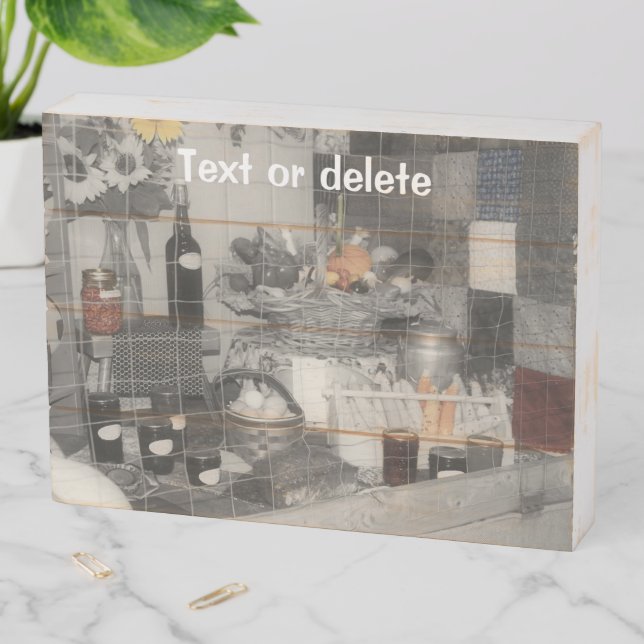Country Fair Produce Vintage Personalized  Wooden Box Sign (In Situ Horizontal)