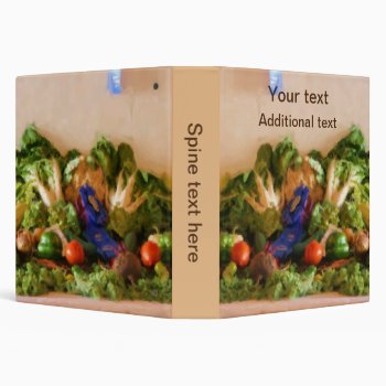 Country Fair Vegetable Prize Painting Personalized 3 Ring Binder by SmilinEyesTreasures at Zazzle
